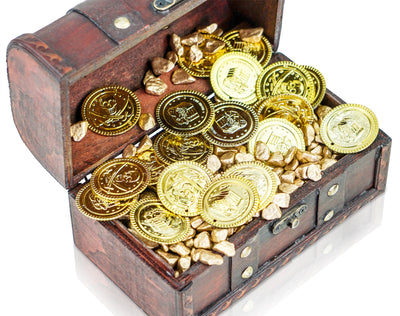 Pirate Treasure Chest Storage Box 17x10x10cm With Decoration Chestdecoration