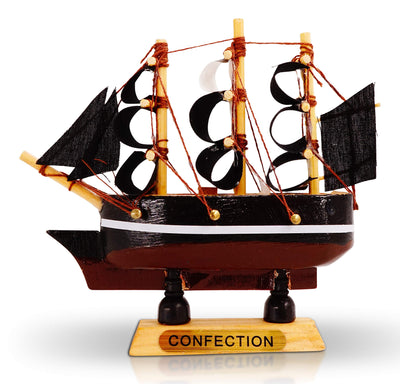 Wooden Pirate Ships Model Boat Pirate 10cm