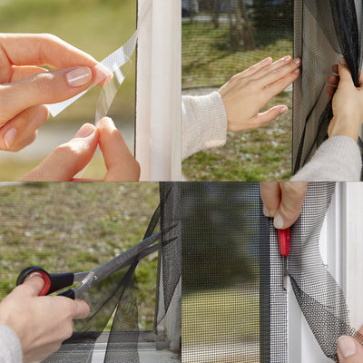 Mosquito Netting: 5ft X 4ft Black Mosquito Net For Window, Screen Tape  Screen