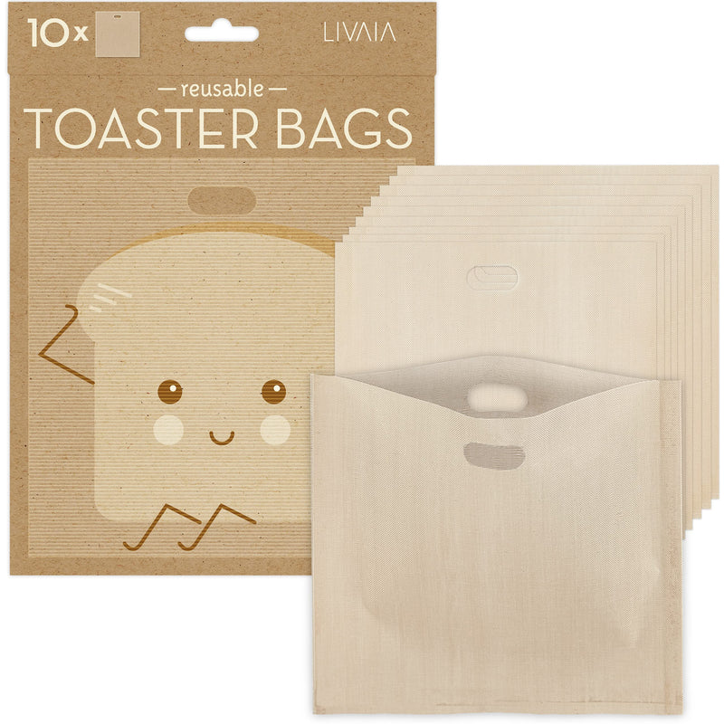Reusable Toaster Bags: 10 Grilled Cheese Toaster Bags Reusable For Toaster, Oven