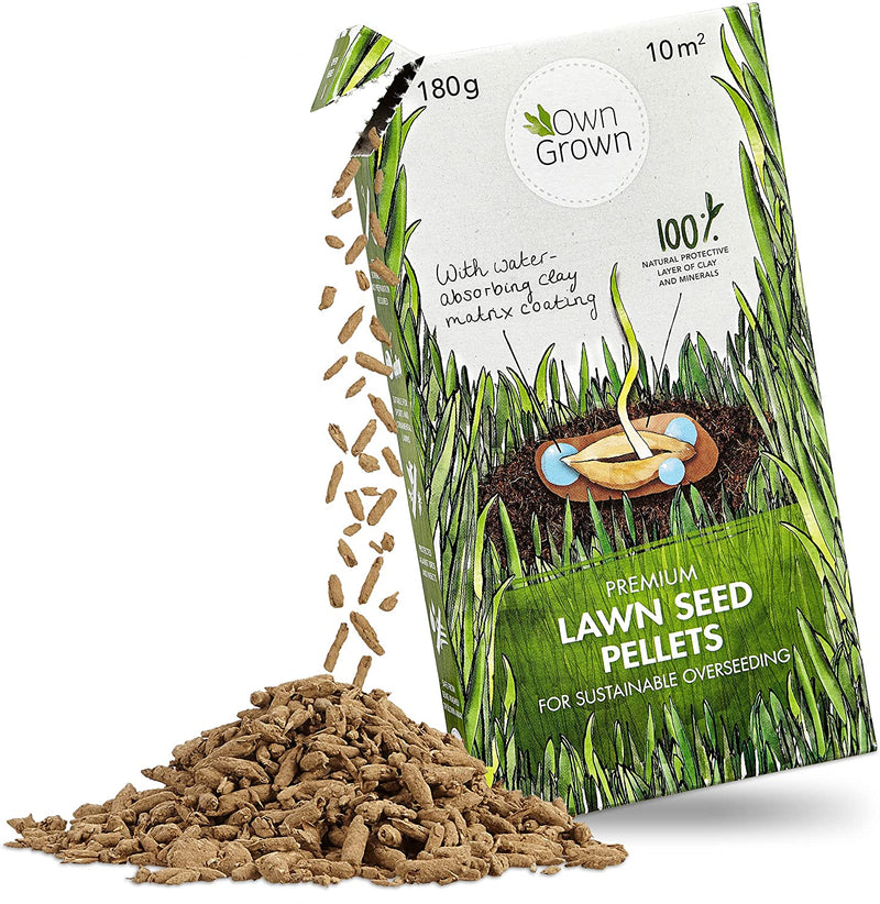 Lawn Seed Pellets: Premium Lawn Repair Grass Seeds 180G For 10M Bird Resistant Grass